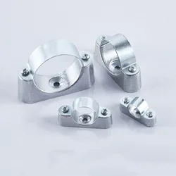 2PCS 16/20/25/32/38/50mm Diameter Single Hole Pipe Clamp Wall Mounted Aluminum Tube Saddle Buckle Fastener Kit With Screws
