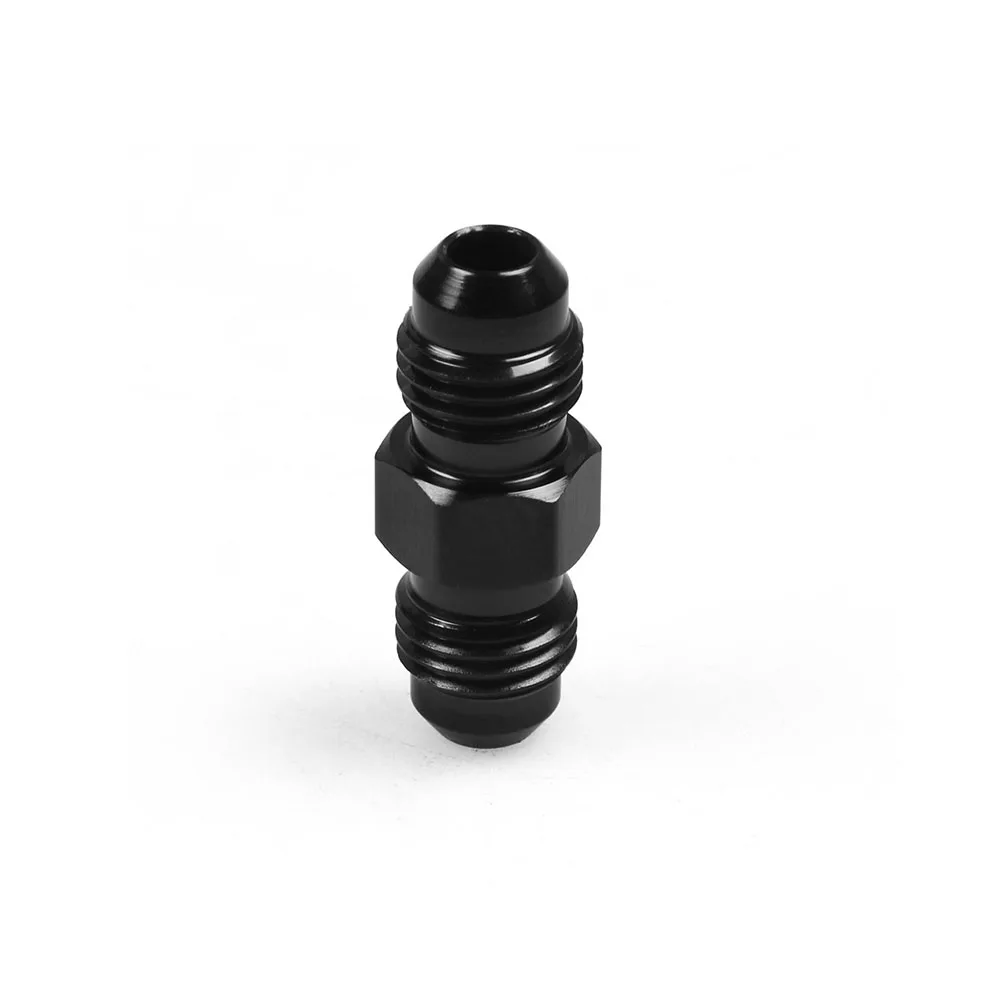 AN Male Flare To AN Male Flare Union Coupler Fitting Black High Quality AN4 AN6 AN8 AN10 Straight Reducer Adapter Hose fittings