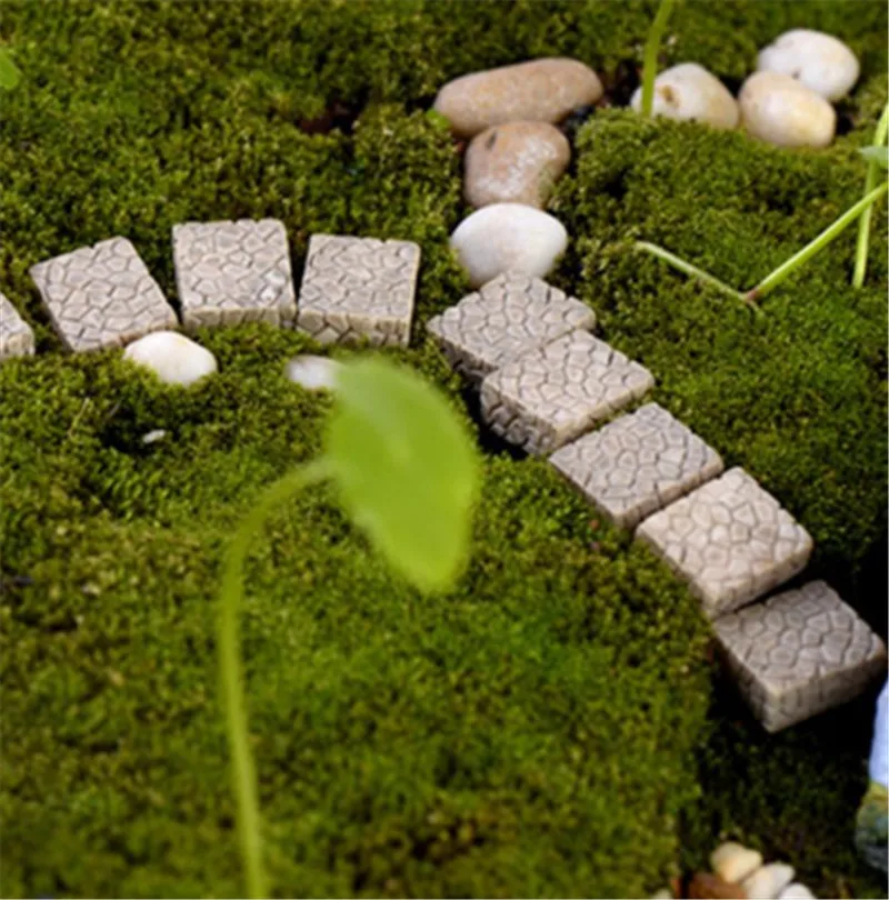 10pcs Resin Stone Ladder Fairy Garden Landscape Figurines Miniatures/Terrarium Dollhouse Material DIY Ornaments Accessories