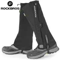 ROCKBROS-mallas impermeables para exteriores, polainas para senderismo, esquí, Trekking, cubierta para piernas, botas, cubiertas para zapatos, protección de piernas