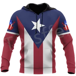 Tessffel Newest Country Flag Puerto Rico Caribbean Sea Camo Tattoo Harajuku Tracksuit 3DPrint Men/Women Funny Casual Hoodies B-5