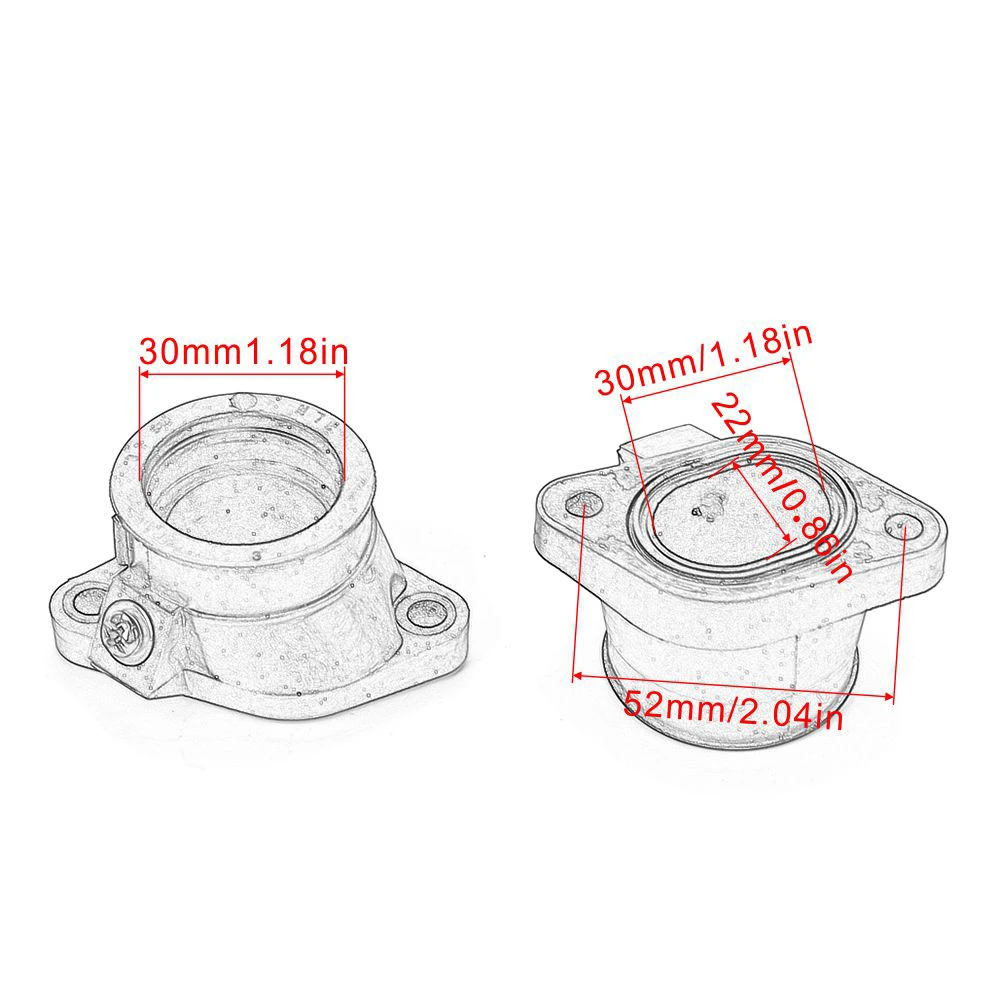 Carburetor Adaptor Intake Manifold Adapter for Yamaha FZR250 FZR250R FZR 250 250R 1989 1990 1991 1992 1993 1994 3LN-13586-00