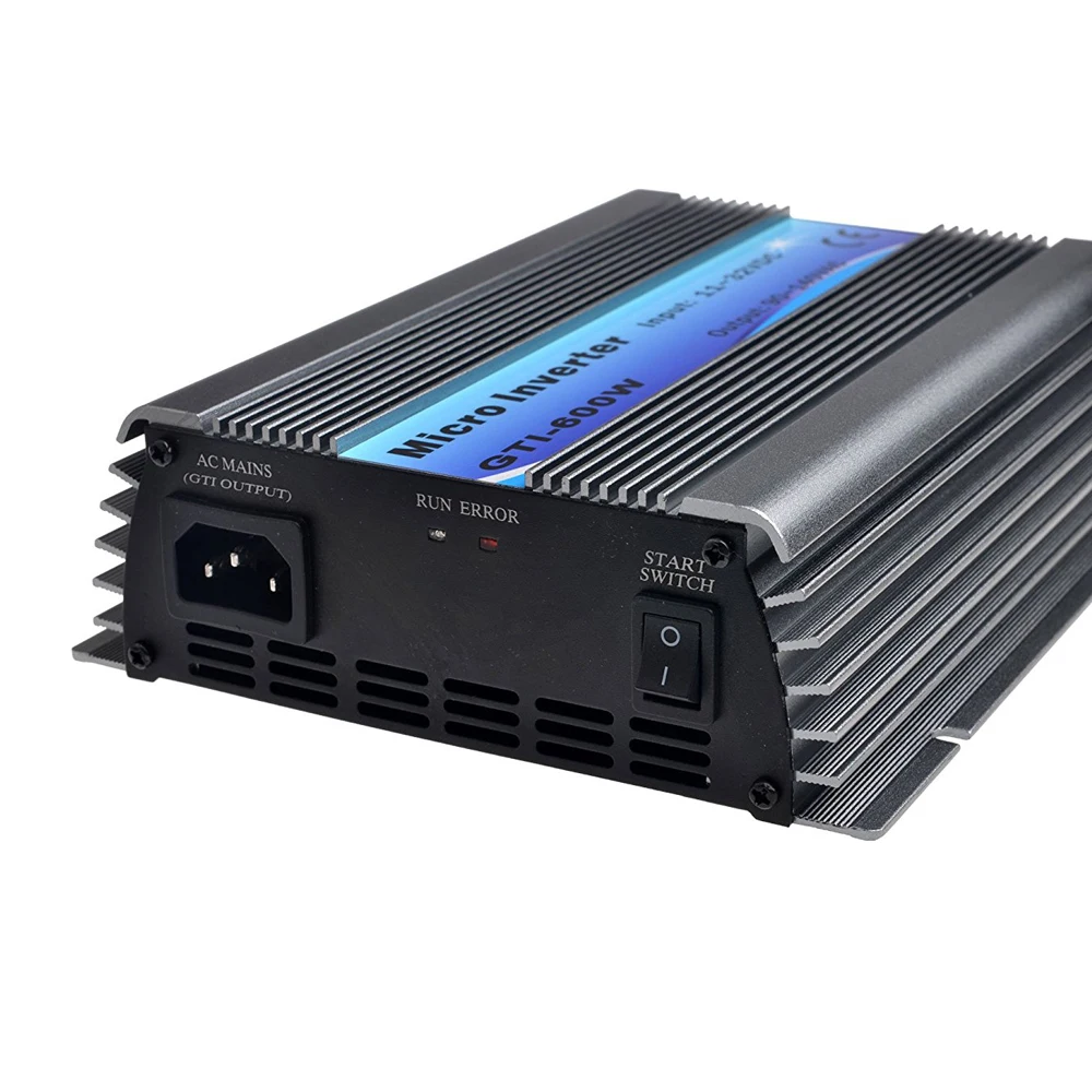 Y&H 600W Grid Solar Inverter MPPT Pure Sine Wave Micro Inversor 24V BAT DC11-32V PV Input AC120V/220V Solar Panel Home System