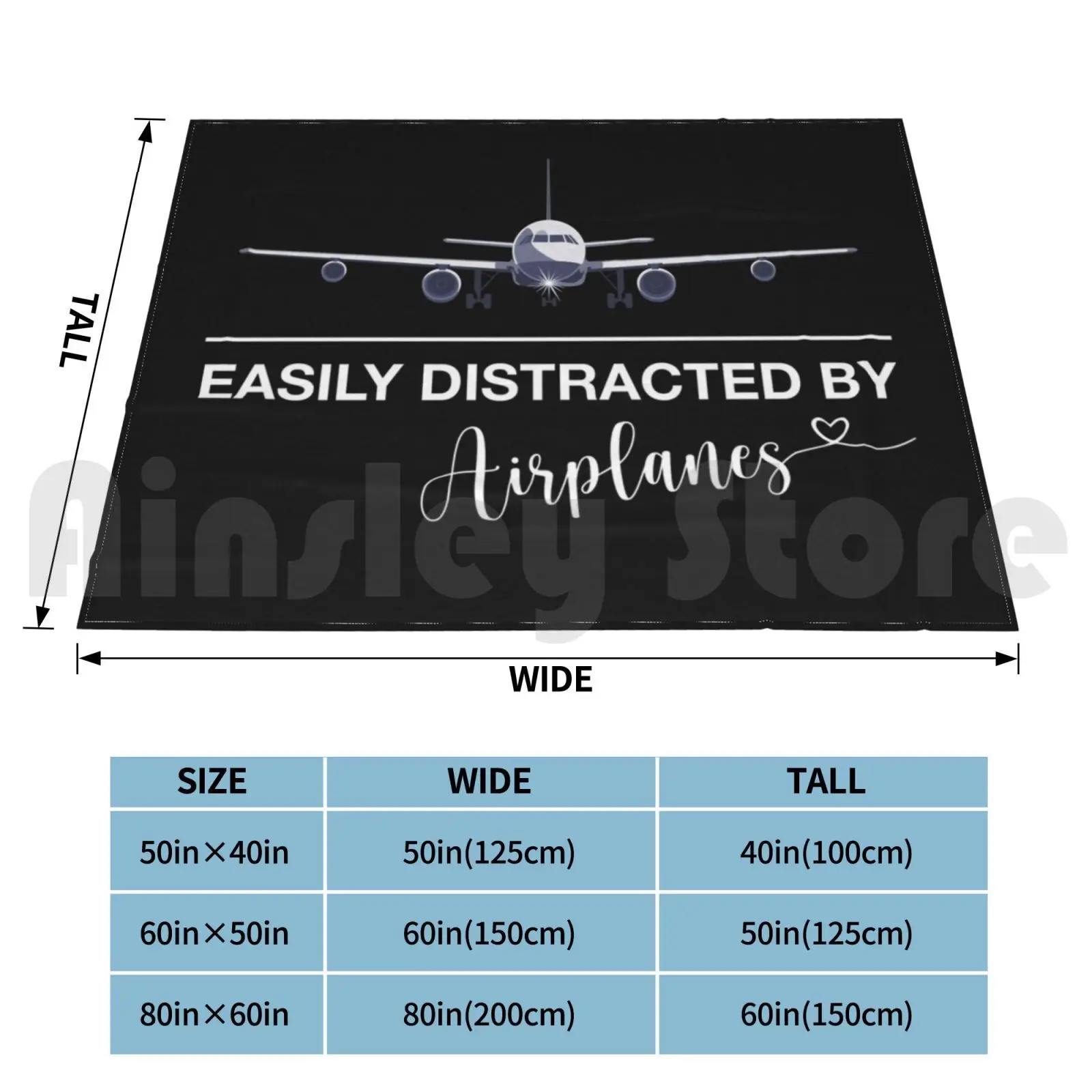 Easily Distracted By Airplanes For Aviation And Airplanes Lovers Blanket Super Soft Warm Light Thin Pilot Airplane