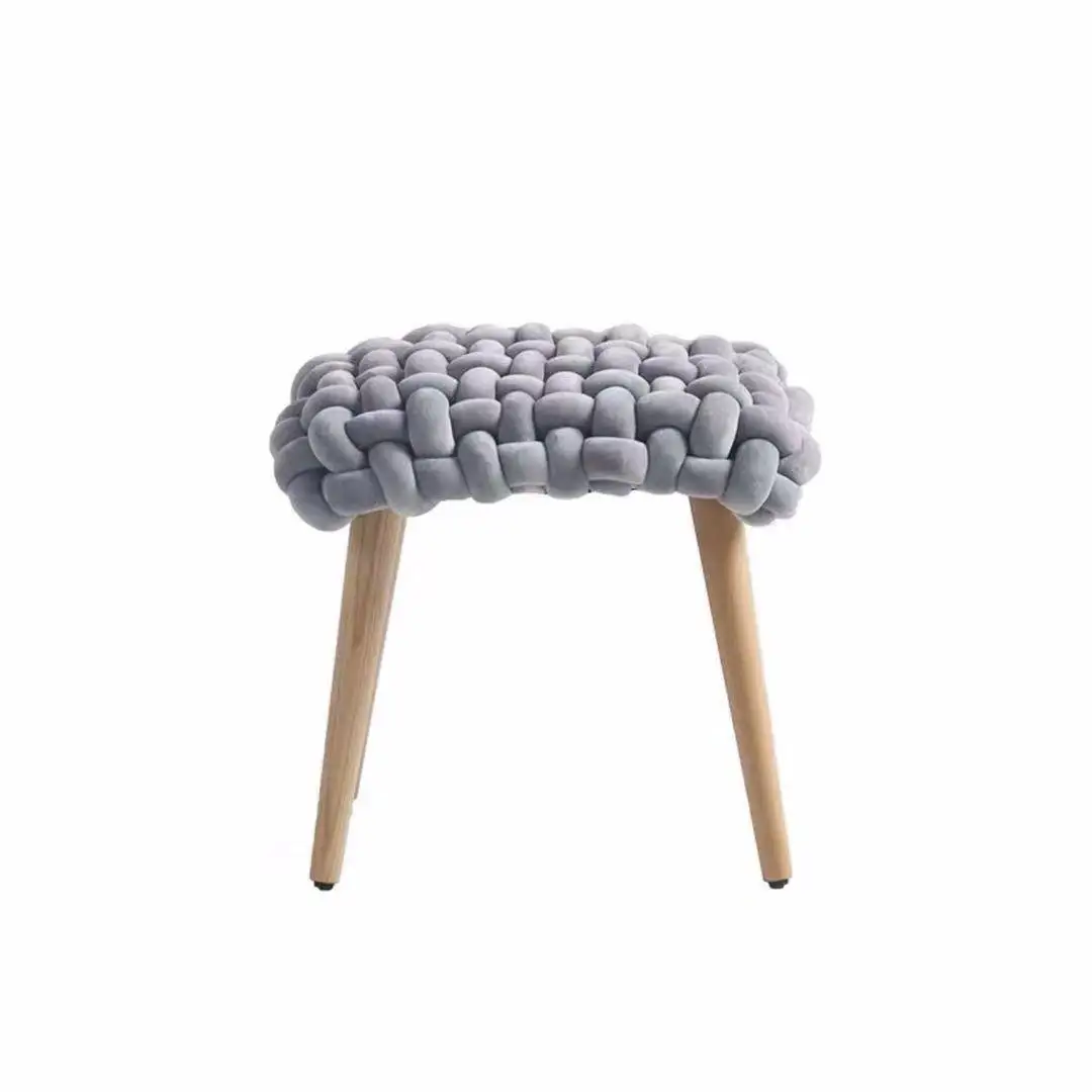 Детская мебель табурет Children\'s Stool Furniture Contracted Scandinavian Fashion Velvet Creative Solid Wooden Foot Low Stools