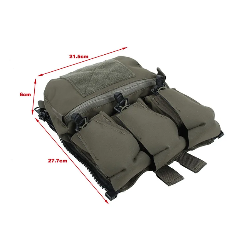 Style FPC Outdoor Vest Zipper Back Panel Pouch Bags 500D