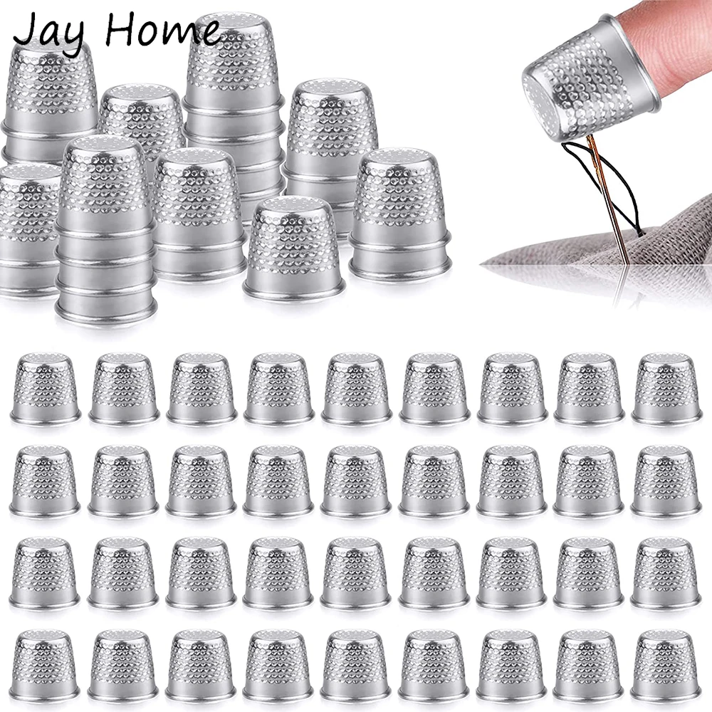 10/30Pcs Metal Sewing Thimble Finger Shield for DIY Crafts Sewing Thimble Protector Cap Hand Stitching Embroidery Finger Thimble