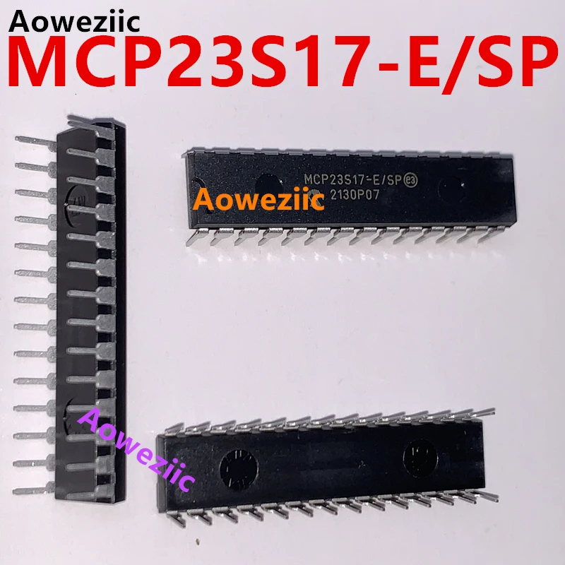 Aoweziic 1Pcs MCP23S17-E/SP MCP23S17 DIP-28 Lnterface IC I / O Expander Chip New Imported Original