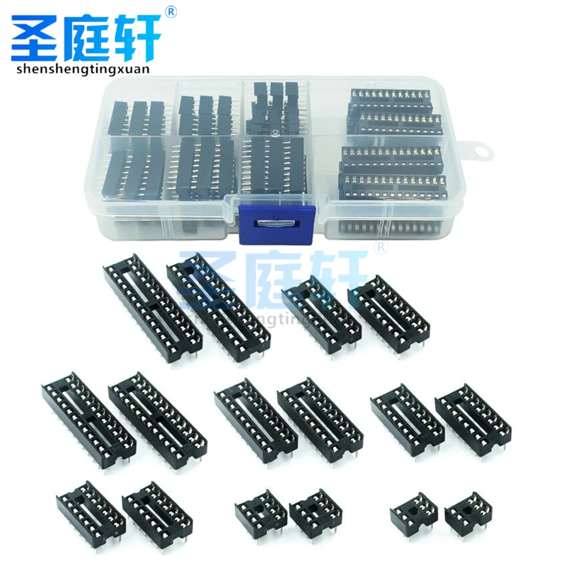 IC socket chip base microcontroller seat DIP-6/8/14/16/18/20/24/28 parts box 66P