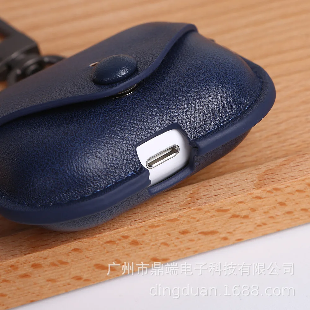 Мягкий чехол для Apple Airpods Pro, Защитная искусственная кожа для AirPods Pro 2 поколения, аксессуары для наушников с брелоком