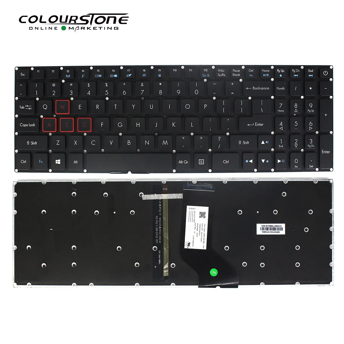 

New US Keyboard For Acer Aspire VX 15 VX15 VX5-591G VX5-591 VX5-793 VN7-593 VN7-793 VN7-793G English Black With Backlit