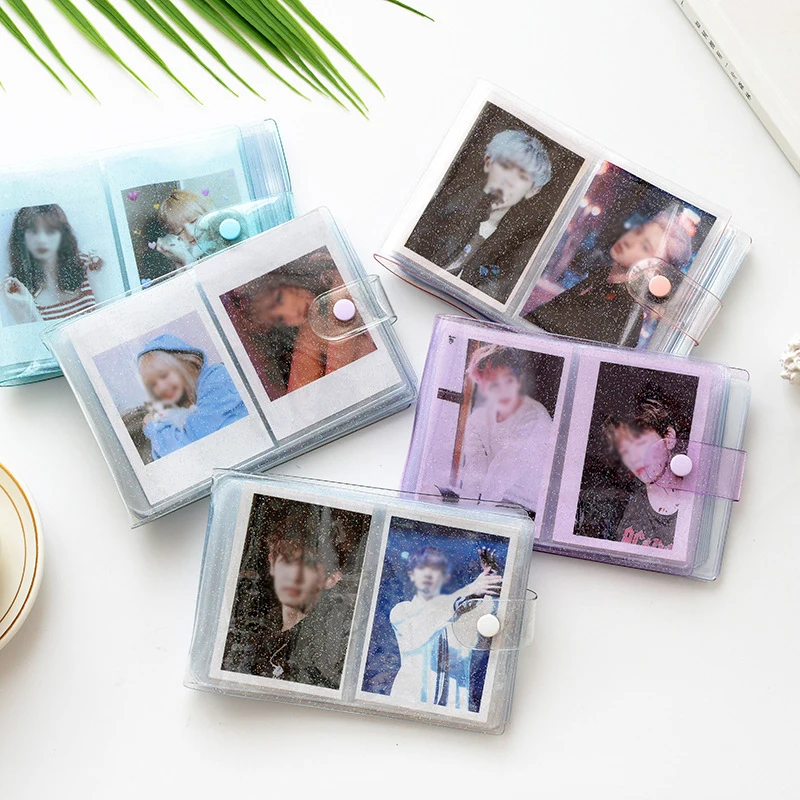 Cute Mini Holds 64 Photos Instax Album Jelly Color Photo Album for Mini Fuji Instax & Name Card 7s 8 25 50s Mini Photo Album