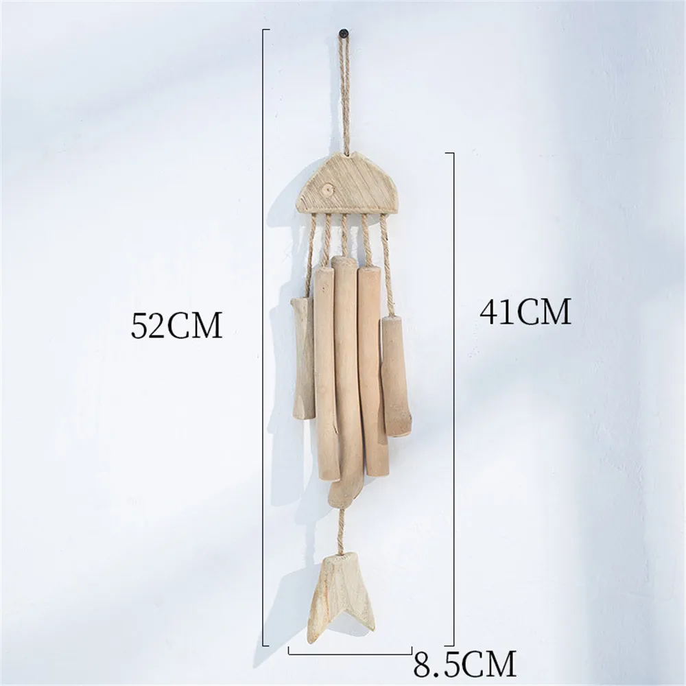 

Nordic Mediterranean Wooden Fish Decoration for Restaurant, American Rural Retro Wall Hanging Pendants