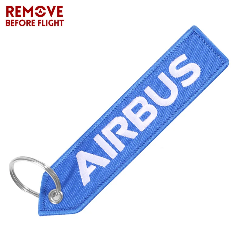 AIRBUS Keychain Motorcycle Car Embroider Key Ring  llavero BOEING Aviation Gifts Luggage Tag Fobs Customized Keychains Lanyard