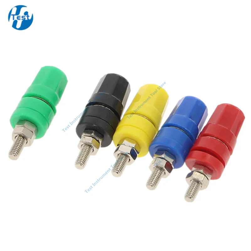 

5pcs pure copper terminal 4mm banana Jack Socket 20A binding post Banana plug connector M4X36