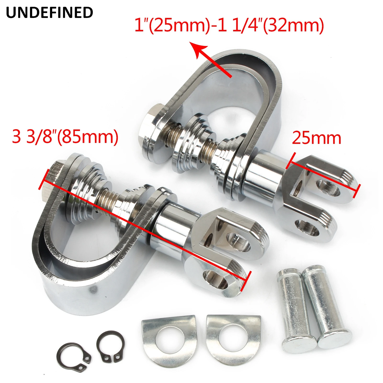 25mm-32mm Motorcycle Highway Pegs Crash Bar Clamp Mount Engine Guard Foot Pegs Footrest For Harley Sportster Softail Chopper