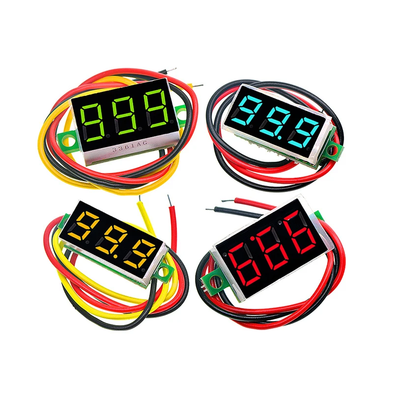 0.28 / 0.36 Inch DC LED Digital Voltmeter 0-100V Voltage Meter Auto Car Mobile Power Voltage Tester Detector 12V Red Green Blue