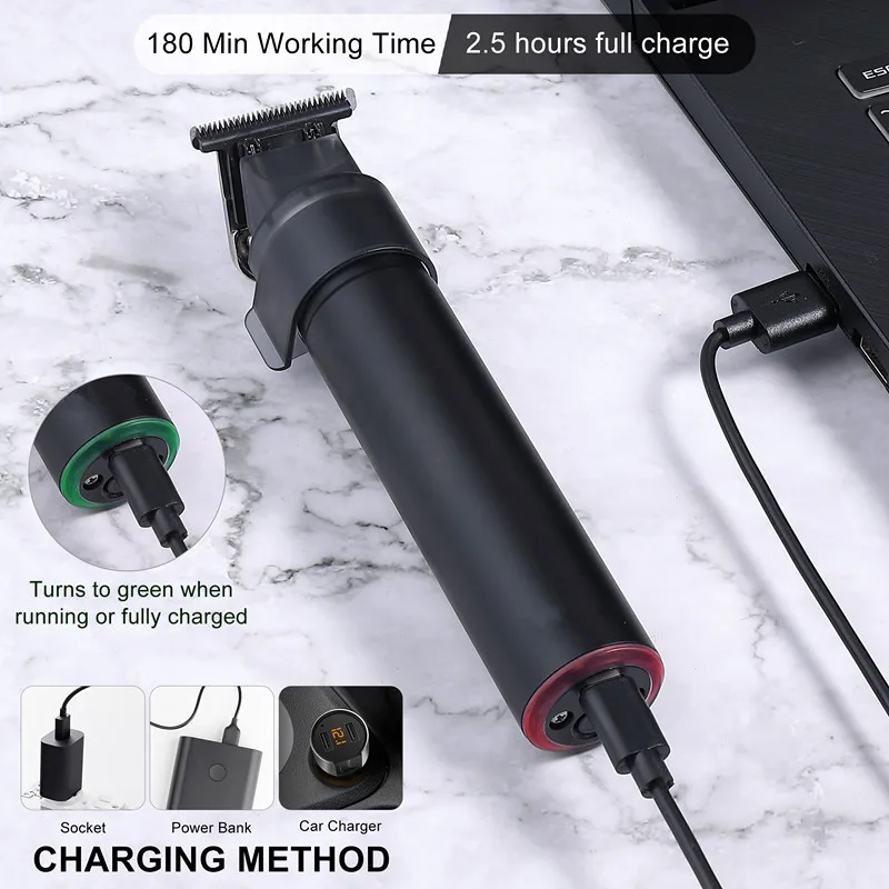 2022 t-shaped máquina de cortar cabelo profissional usb recarregável máquina de corte de cabelo portátil barba aparador de cabelo barbeador elétrico