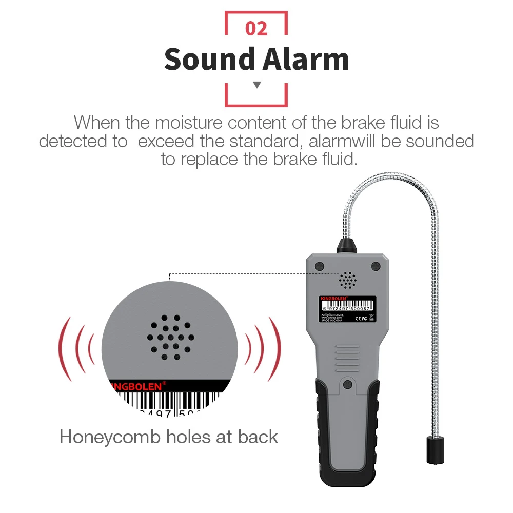 BF200 Oil Quality Test Tool Water Content Detector LED Display Auto Brake Fluid Tester Car Brake Oil Tool Digital