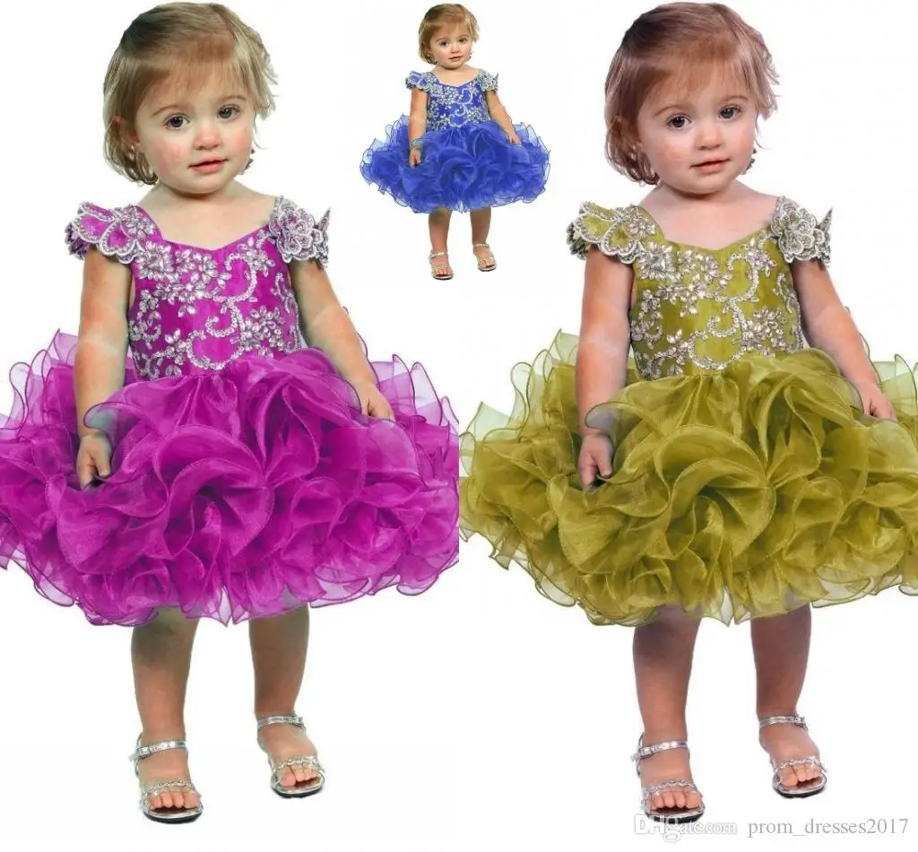 

Little Girl Flower Girl Dress Baby girl Infant Toddler Birthday Pageant Dress Short Length Ruffled Fashion Ball Gown Tutu