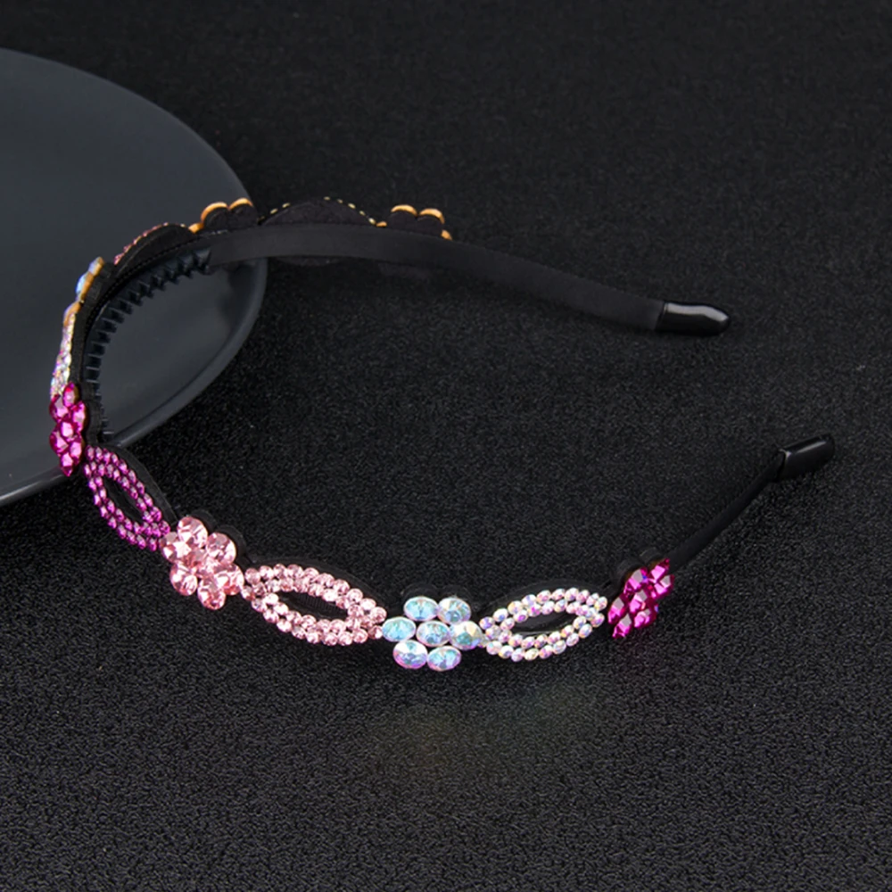 

Simple Fashion Little Flowers Head Wear Headband for Women Rhinestone Non-slip Border Girl Hairpin Fancy Hair Accessorie Gift