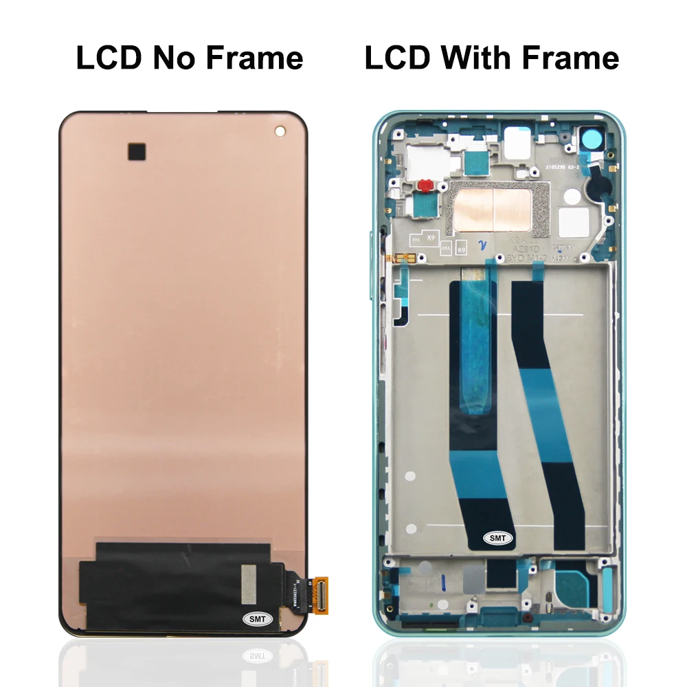 6,55 \'\'LCD dla Xiaomi mi 11 Lite 5G wyświetlacz ekran dotykowy Digitizer zgromadzenie dla Xiaomi Mi 11 młodzieżowe części naprawcze