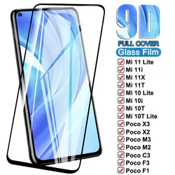 Film de protection d'écran en verre pour Xiaomi, écouteurs en verre, 9D, Guatemala, Mi 10, 10T, 11 Lite, 11X, 11T Pro, 10i, 11i, Bery X2, M3, M2, F3, C3, F3, F1