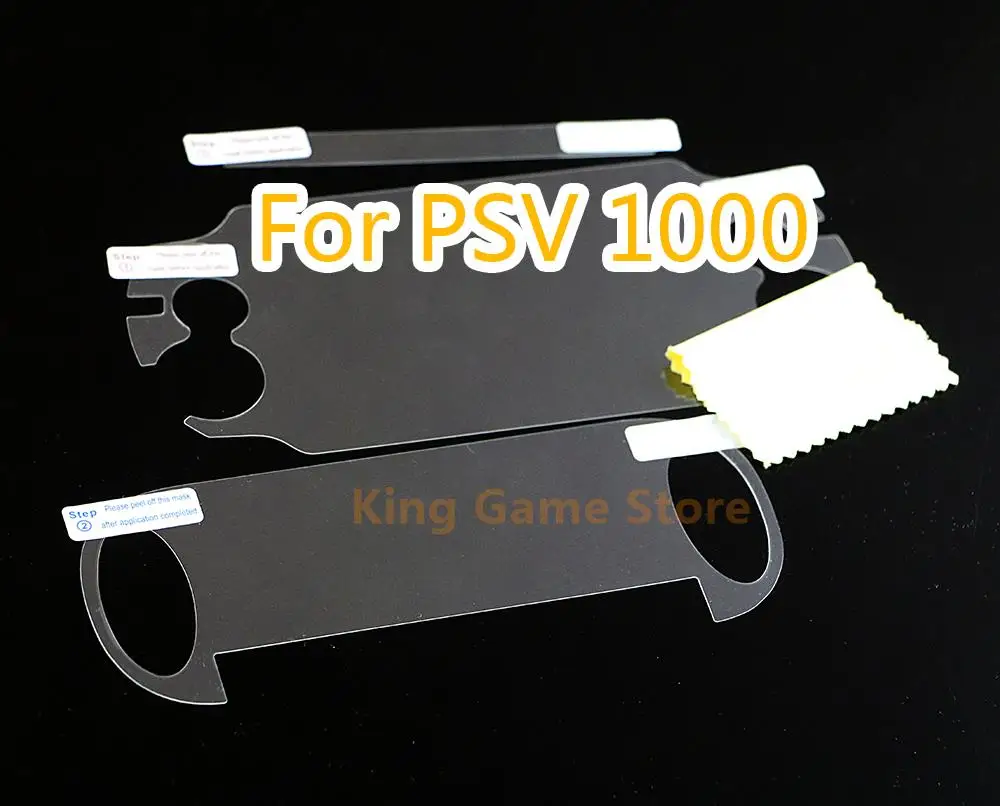 

50sets/lot Protector Screen LCD Film Front back cover film with cleaning cloth for PSVita1000 PSV 1000 PSVITA PSV1000