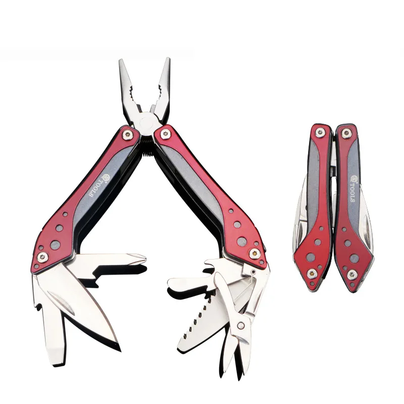 

Multifunctional combination tool knife pliers mini folding knife pliers EDC keychain