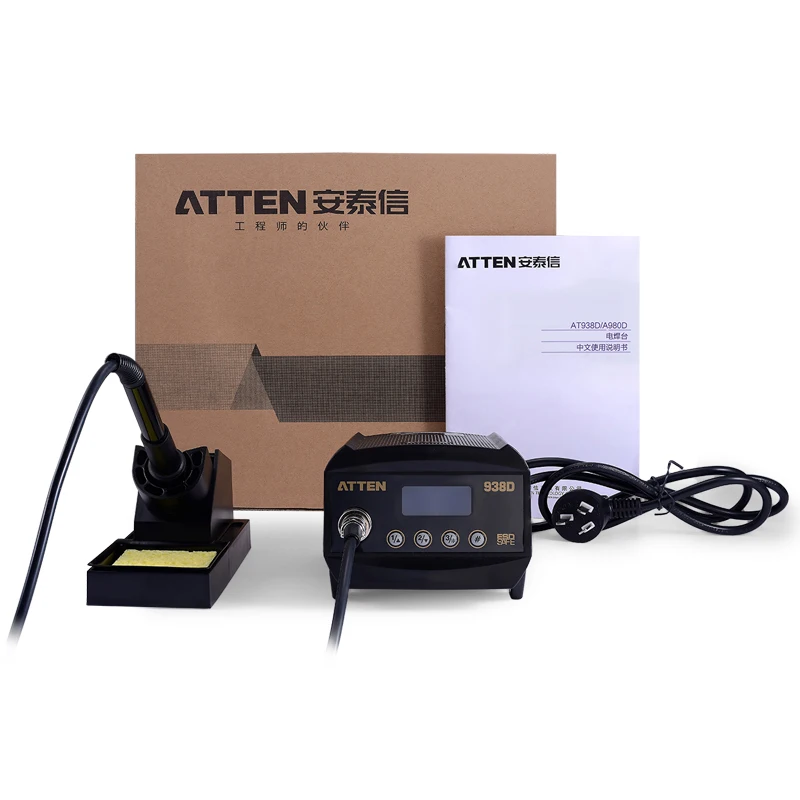 ATTEN 110V 60W/80W stazione di saldatura display digitale LCD stazione di rilavorazione di saldatura per telefono BGA SMD PCB IC riparazione strumenti di saldatura