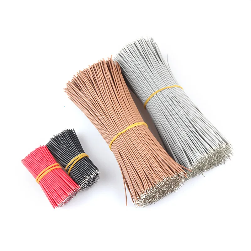 100Pcs PVC Two Ends Electronic Wire Jumper Cable Wire 20AWG 18AWG Tin-Plated PCB Solder Cable Flexible 4CM-30CM for Arduino