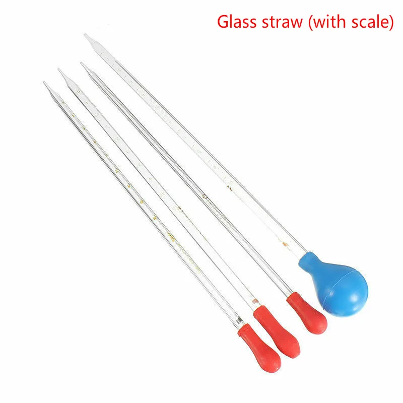 0.5ml 1ml 2ml 3ml 5ml 10ml Glass Graduated Scale Dropper Pipette Lab Transfer Pipettes Red/Blue Rubber Head Chemistry Pipette