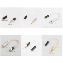 High Quality 3.5mm 3 Pole Headphone Plug to 2.5mm Balanced Female Aux Cable Hifi Audio Jack Cable