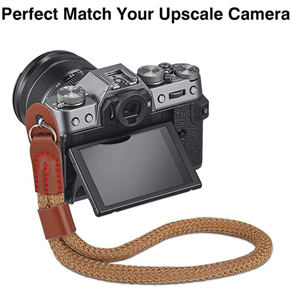 Foleto cinturino per fotocamera in pelle da polso in Nylon corda per fotocamera cinturino da polso a mano cordino per Leica Canon Nikon Sony SLR cintura per fotocamera
