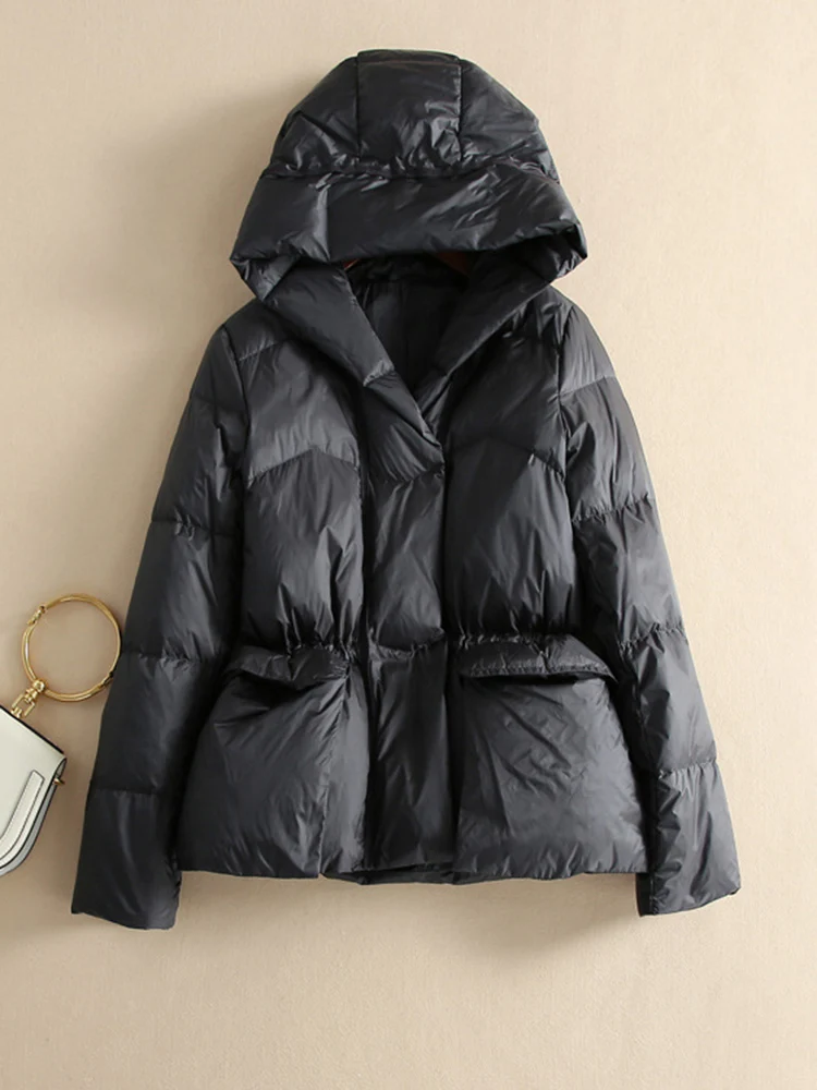 Imagem -04 - Sedutmo Inverno Moda Túnica Pato para Baixo Cabolsa Feminino com Capuz Oversize Quente Jaquetas Preto Outono Bolso Casual Parkas Ed1762