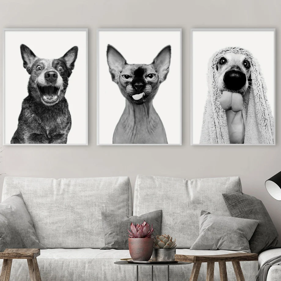 Sphinx Cat French Bulldog Animal Art Canvas Painting Nordic Poster And Print Living Room Home Decor Wall Pictures