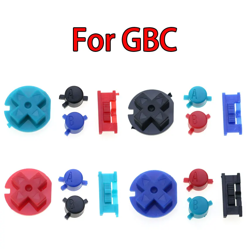 JCD 1ชุดสำหรับเกม Nintendo Game Boy กระเป๋าซิลิโคนยาง Pad ปุ่ม Conductive สำหรับ GB GBC GBP Power On off D แผ่นปุ่ม AB
