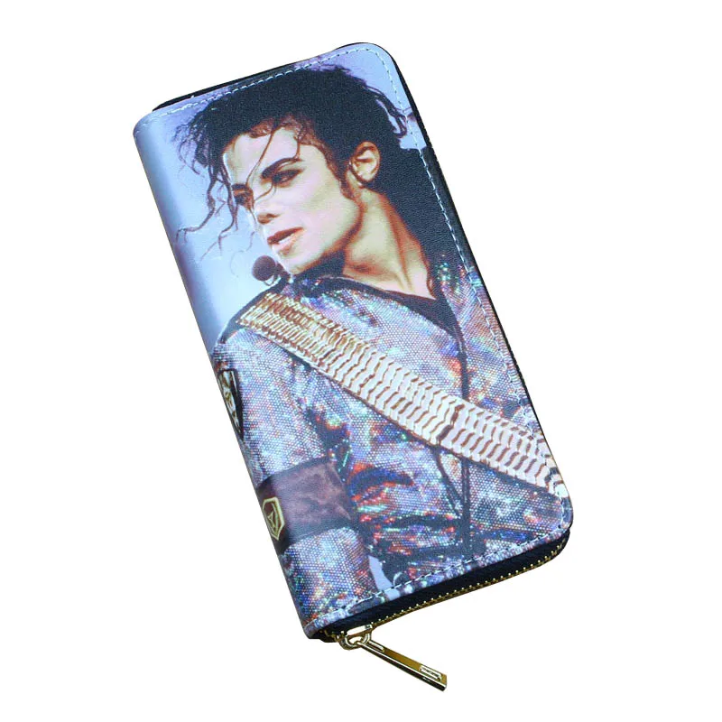 

Wallet Zipper Coin Purse Lady Handbags Micheal Jacksonn Pattern Moneybag Women Long Wallets Fashion Cards Bags Pocket Notecase