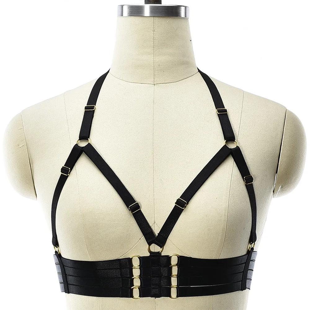 

Hollow Sexy Harness Lingerie Belt Women Open Chest Body Cage Harajuku Goth Adjustable Bondage Body Harness Bra