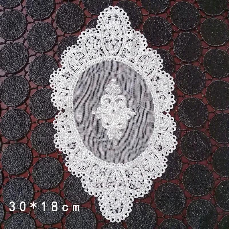 3 PCS Coaster Lace Embroidered Hollow Table Mat Household Plate Bowl Mat Decoration Fabric Decorative Mat