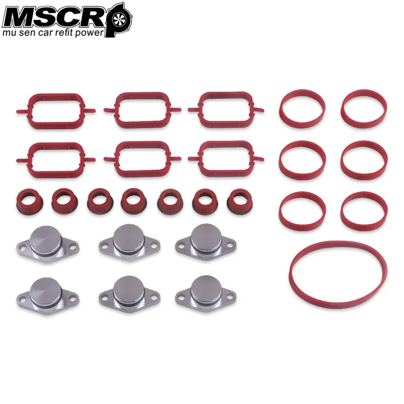 Swirl Flap Blanks Plate & Intake Inlet Manifold Gasket Seal For BMW M57 E39 E60 E46 E38 E53 E83 E65 E61 E65 E70 E71 E92 X3 X5 X6