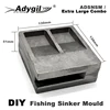 Adygil DIY 낚시 도미 싱커 몰드, ADSNSM, 초대형 콤보 도미 싱커, 453g, 566g, 850g, 3 캐비티 3