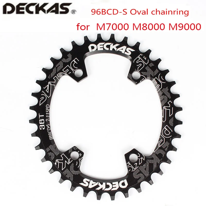 

Deckas oval Chainring MTB Mountain bike bicycle chain ring BCD 96mm 32/34/36/38T plate 96bcd for 7-11 speed M7000 M8000 M9000