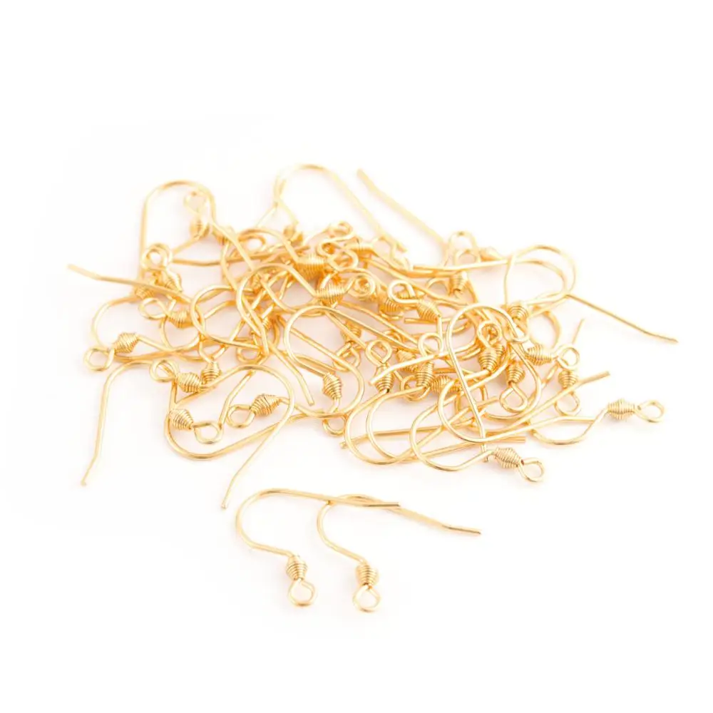 50 pcs DIY Findings Earrings Clasps Hooks Fittings Jewelry Making Accessories Stainless Steel Fish Hook Earring Earwire Jewelry