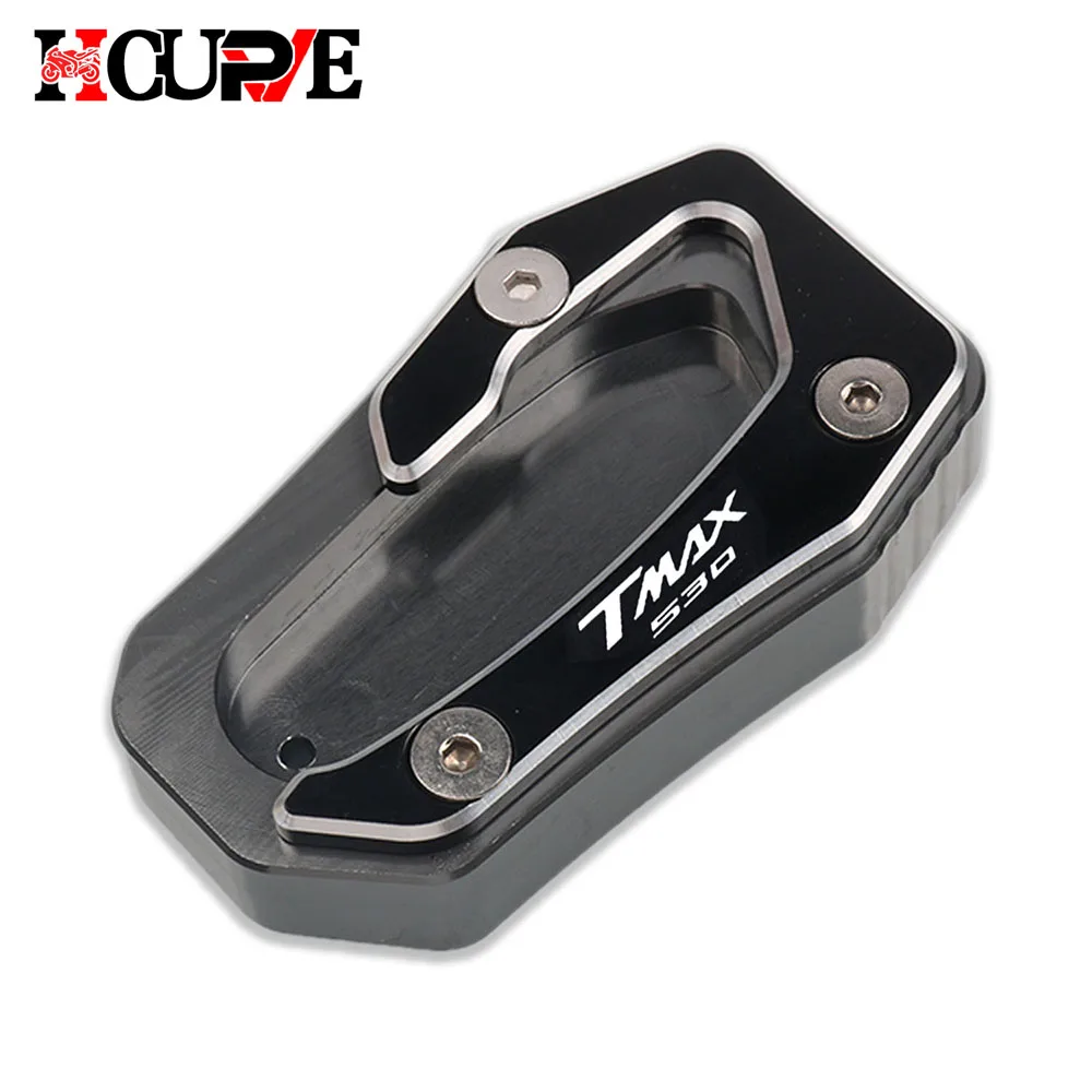 Motorcycle CNC Kickstand Foot Side Stand Extension Pad Support Plate Enlarge For T-MAX TMAX 530 SX DX TMAX530 2017-2023