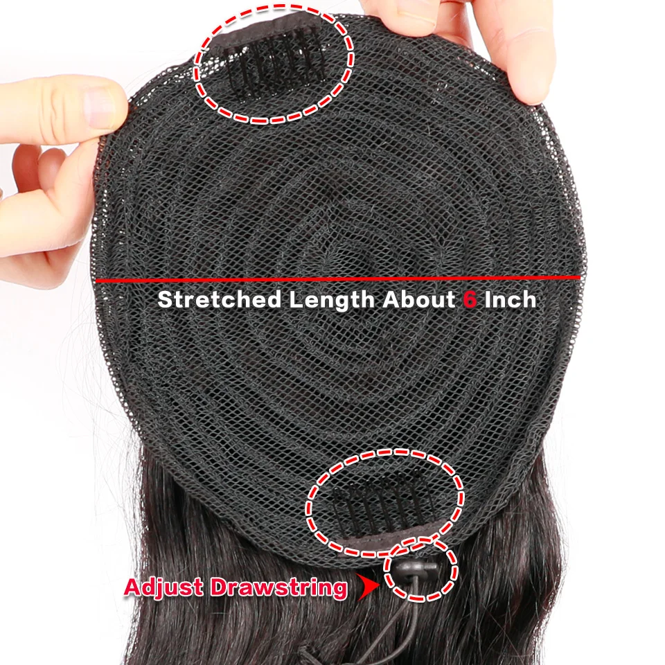 Kinky Krullend Trekkoord Paardenstaart Menselijk Haar Braziliaanse Afro Kinky Krullend Clip In Extensions Voor Zwarte Vrouwen Remy Yepei Haar