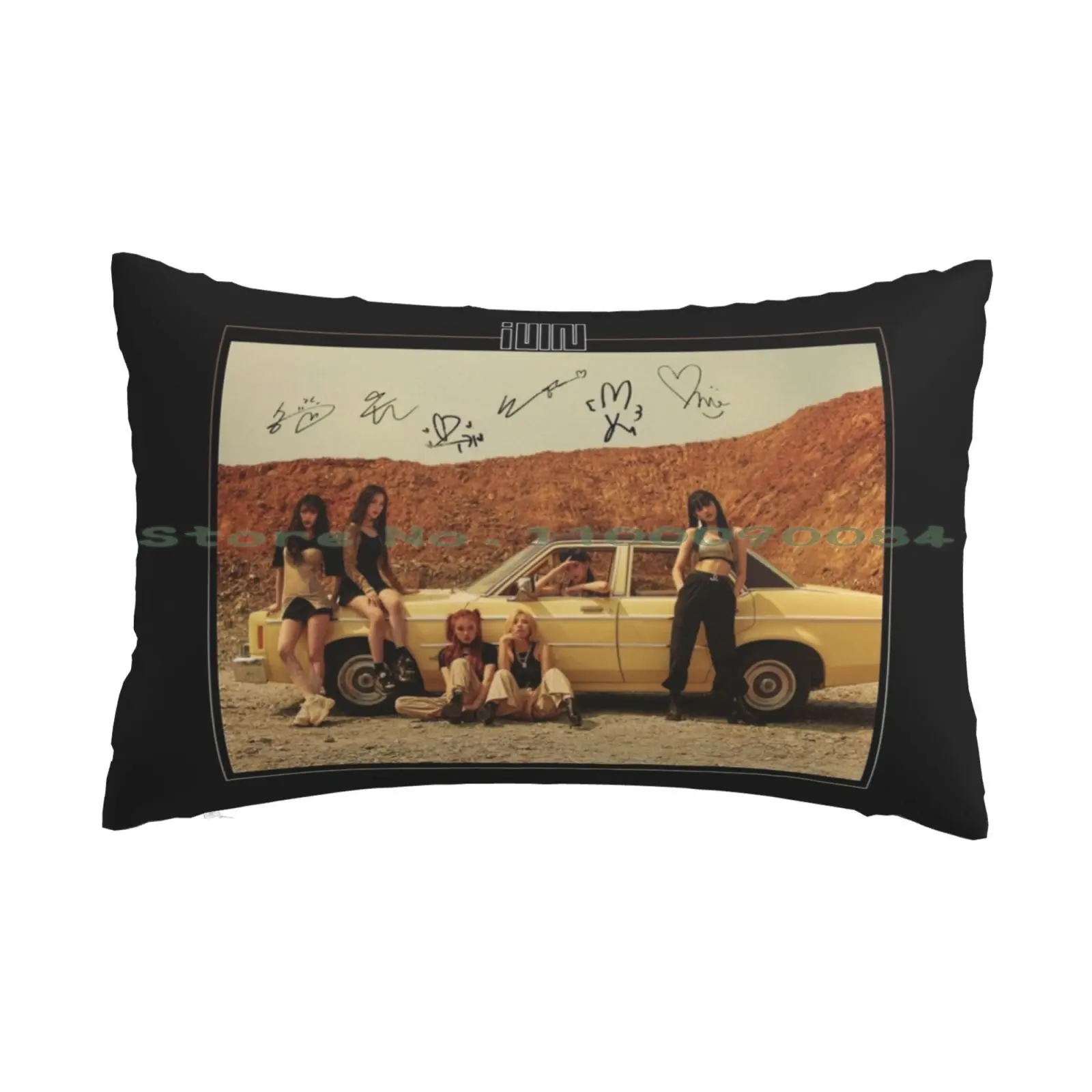 ( G ) I-Dle ?? ) ???-Uh-Oh : Group ( With Printed Autographs ) Pillow Case 20x30 50*75 Sofa Bedroom Kampioen Win Inteview Toto