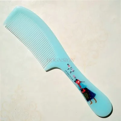 2pcs Mute Soft Cartoon Cute Large Bend Is Not Easy To Break Candy Color Shun Hair Hairdressing Plastic Comb Sale