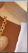 MHS.SUN Kreative Halsketten mit Herzschloss-Anhänger, modischer Zirkonia-Vorhängeschloss-Charm für Frauen, klobige Kette, Choker-Schmuck – Detail 9
