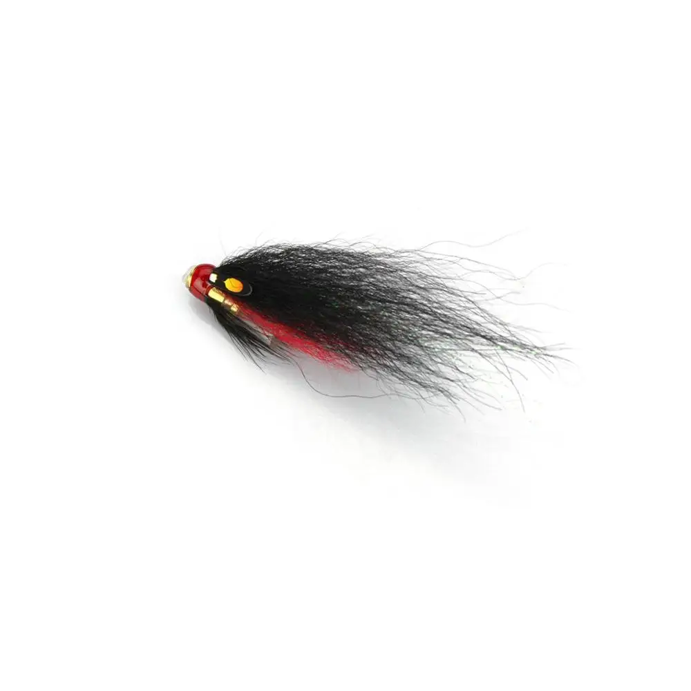 Fat Back Black Loop Bottle Tube Fly Salmon Sea Trout Flies (8-pack)